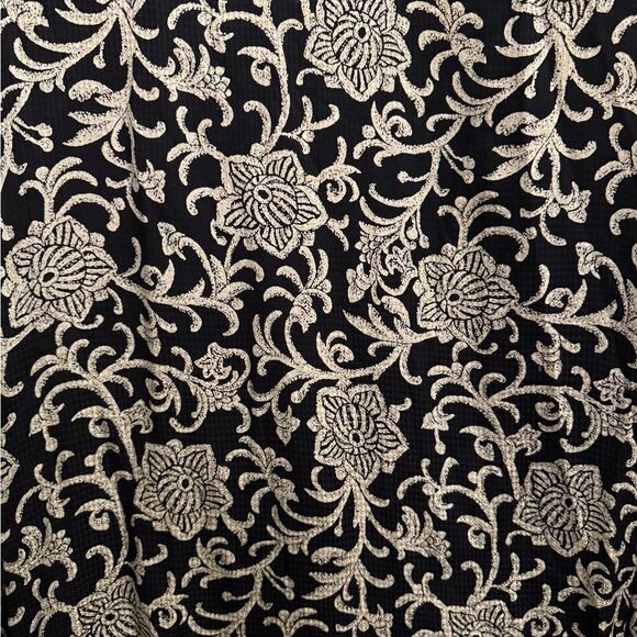 Vintage Anne Klein Size XLarge Silk Oversized Filigree Pattern Boyfriend Blazer - Picture 7 of 13